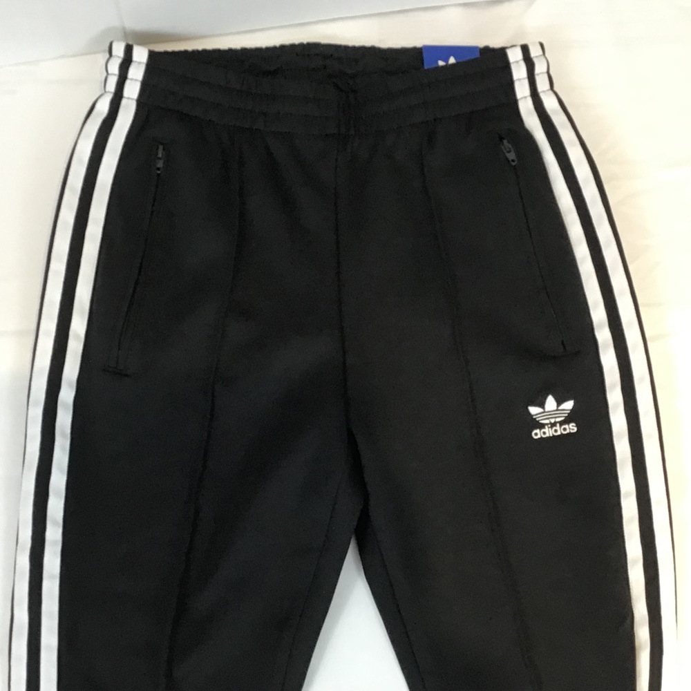 Adidas slim fit tapered leg standard length pants (size 2xs)